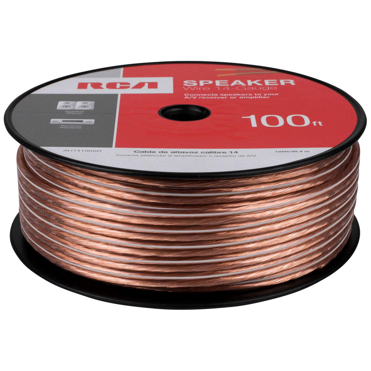 Photos - Cable (video, audio, USB) RCA AH14100SR 14 AWG Speaker Wire Spool 100 ft. AH14100SR1 